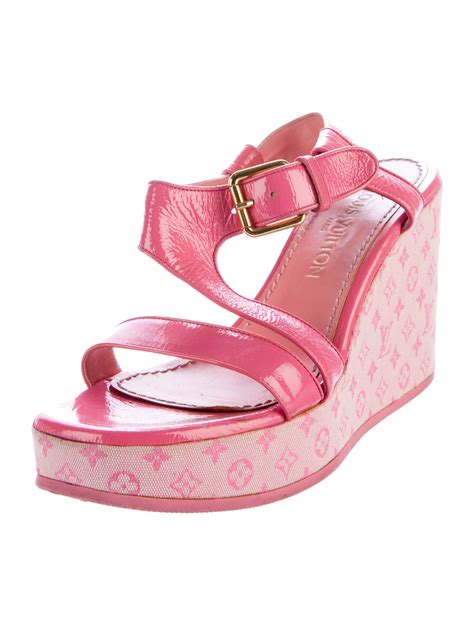 louis vuitton wedge heels|louis vuitton sandals monogram.